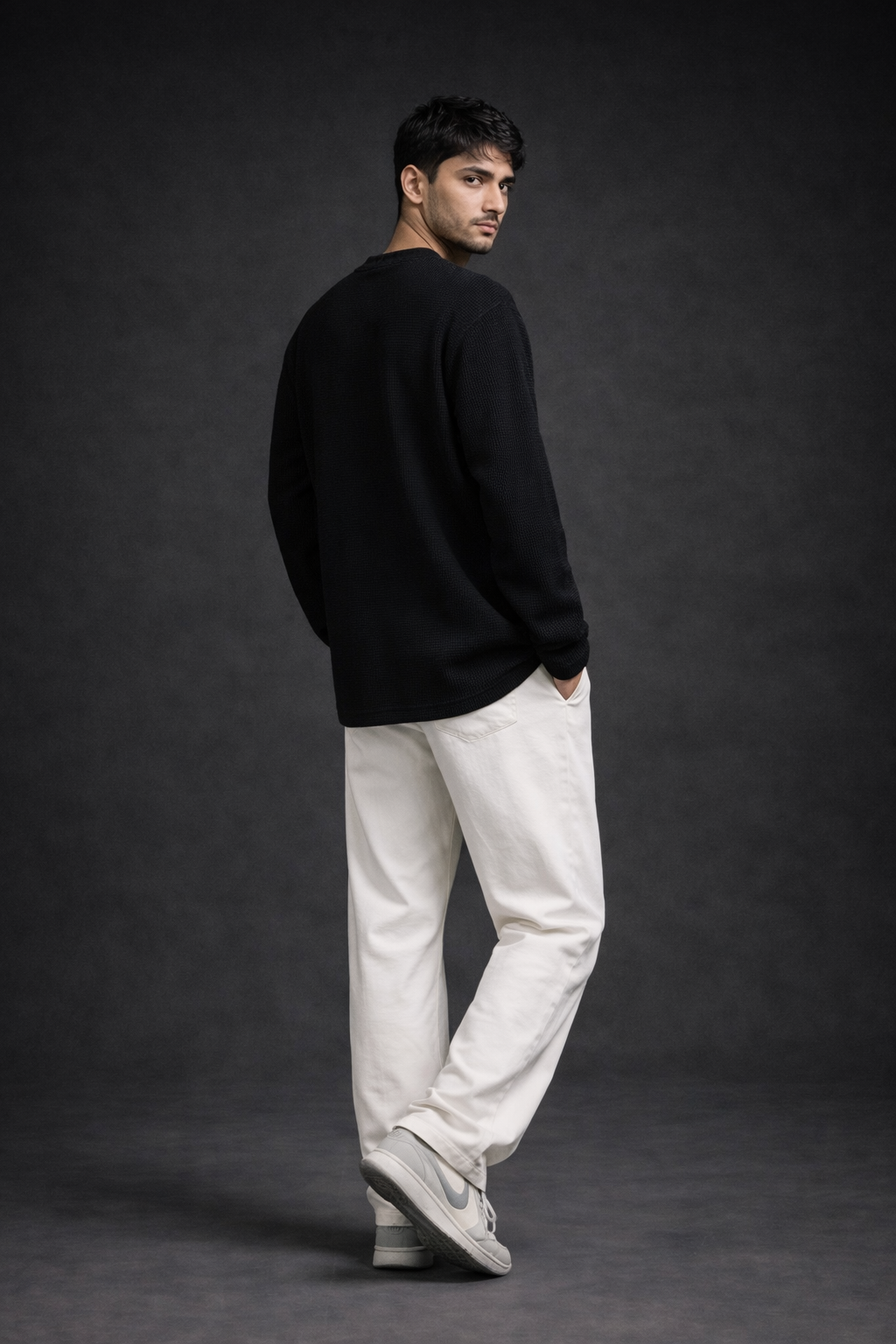 Midnight waffle longsleeve