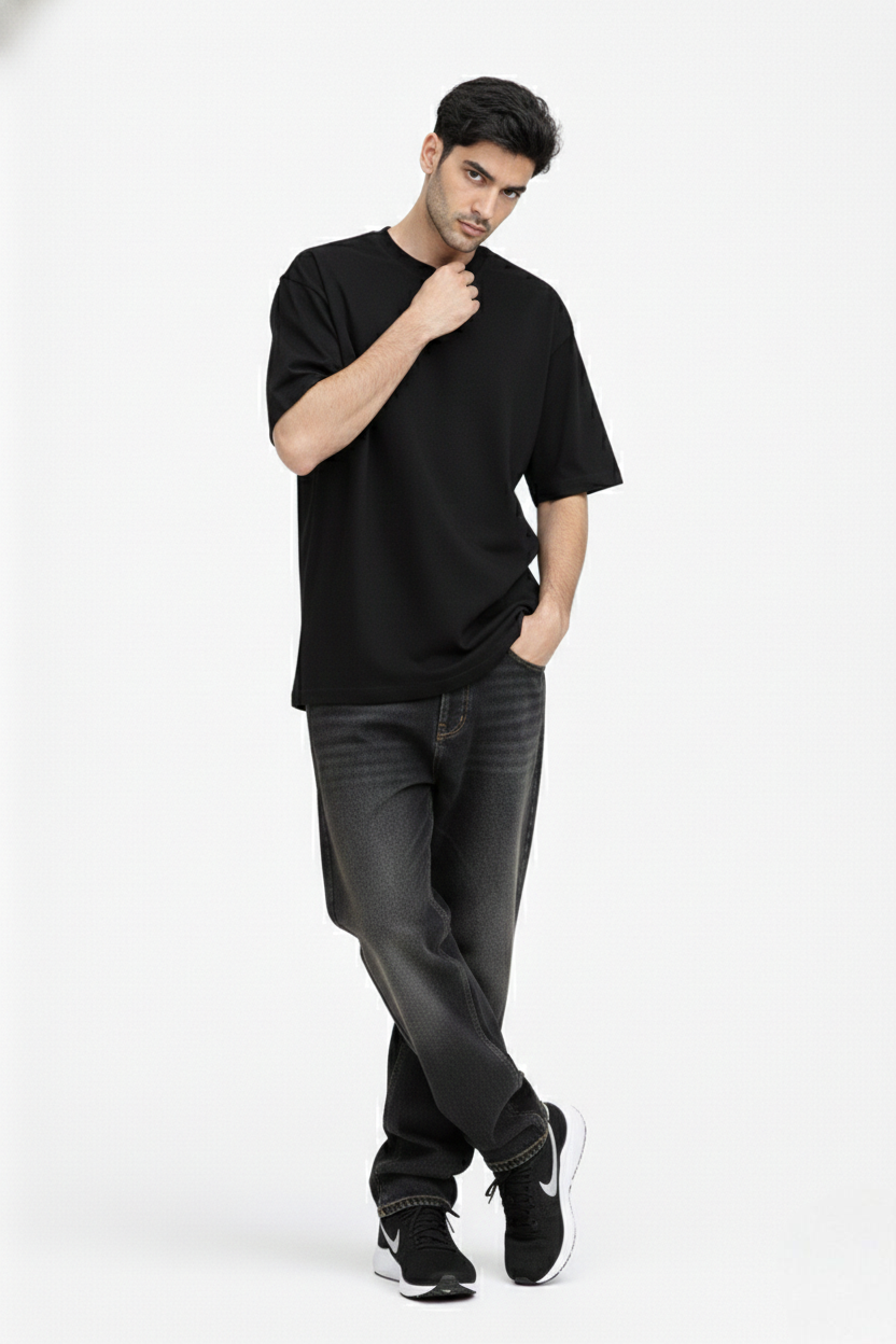 Essential Black Oversized Tee