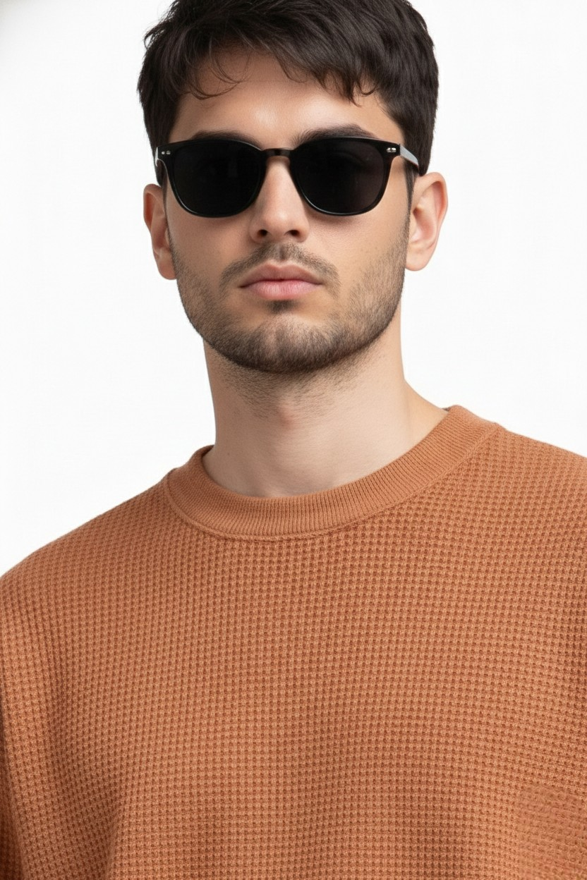 Terra Grid Oversized Waffle Longsleeve