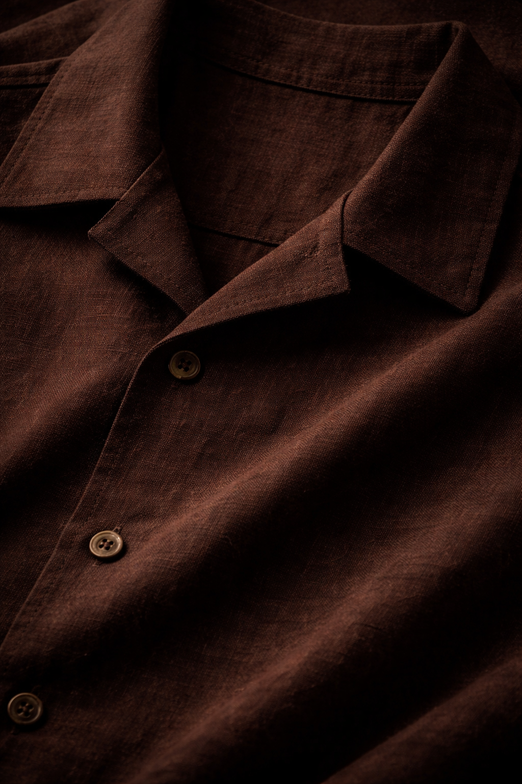 Chocolate Brown Camp Shirt