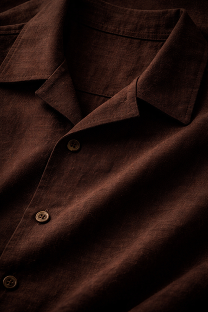 Chocolate Brown Camp Shirt