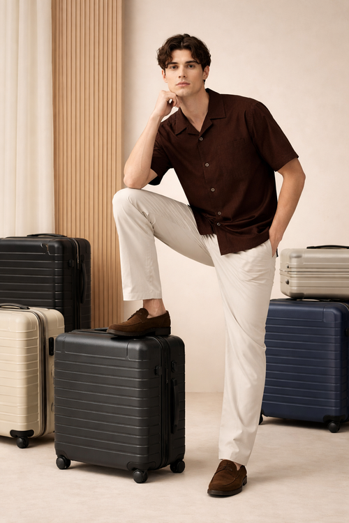 Chocolate Brown Camp Shirt