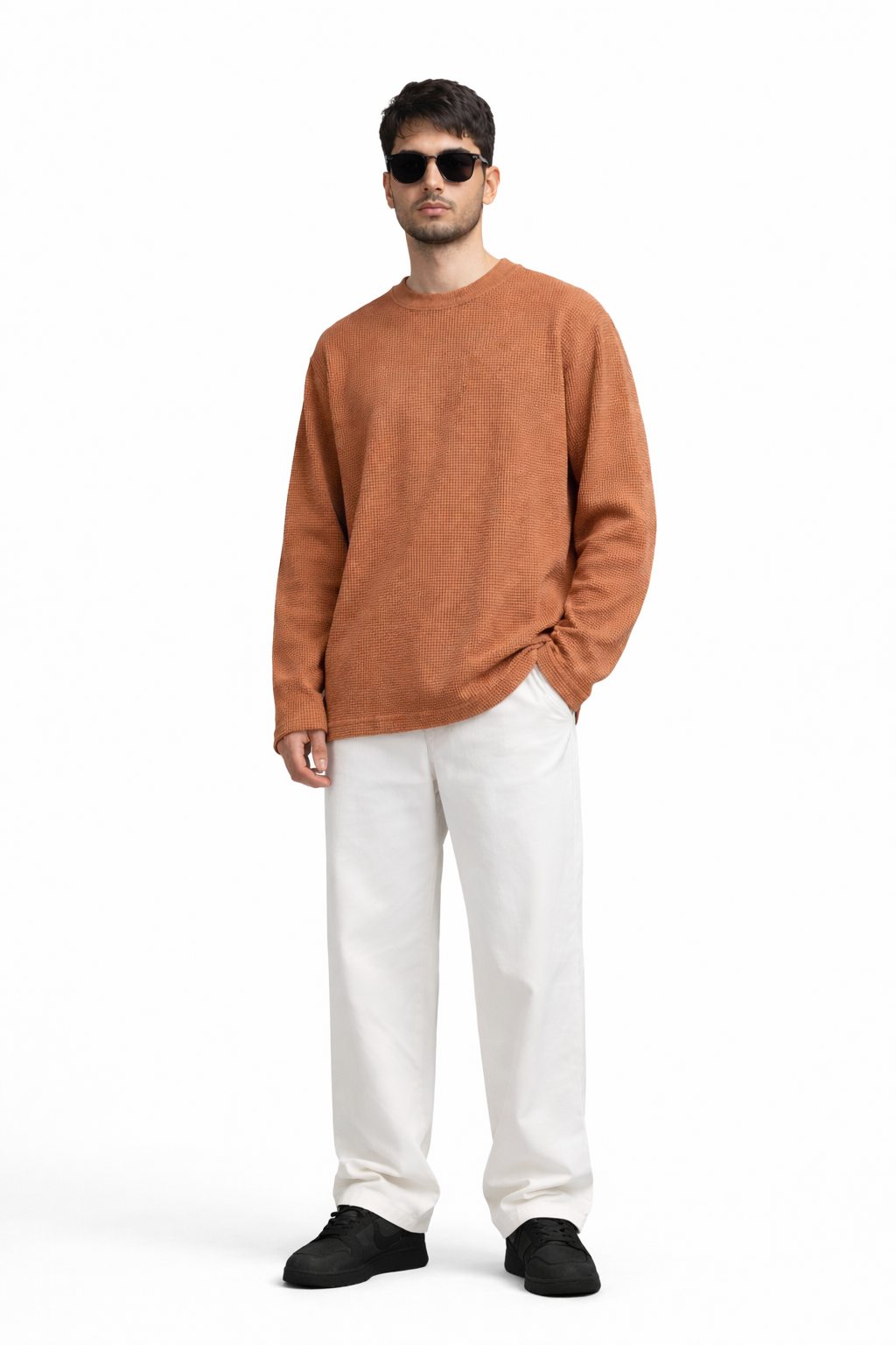 Terra Grid Oversized Waffle Longsleeve
